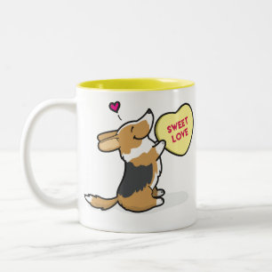 2 Couleurs Tasse 2015 de Tri Col café de corgi du cardigan d