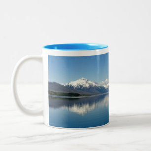 2 Couleurs Tasse à café avec le parc national Glacier Photo