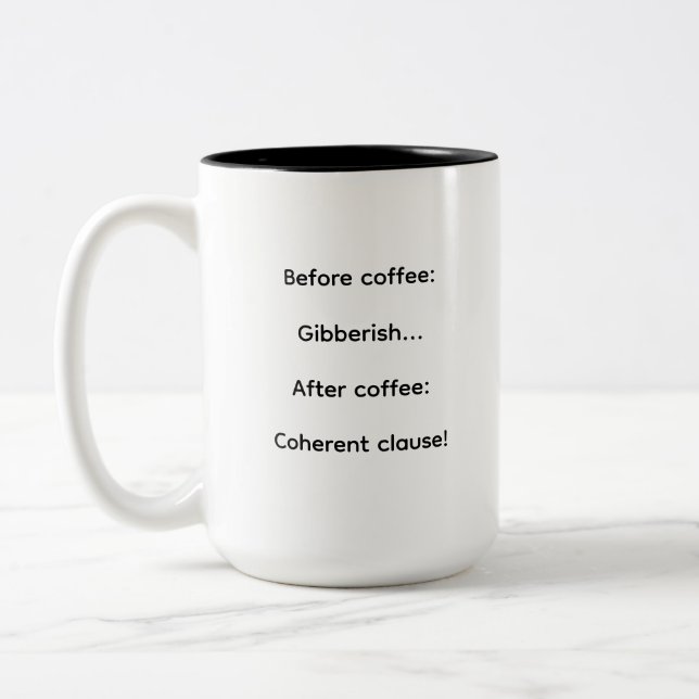 2 Couleurs Tasse à café Before & After ToLN (Gauche)