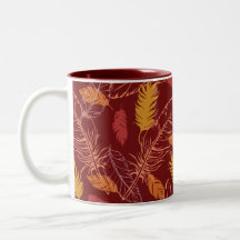 Tasse à café bicolore Fall Feathers