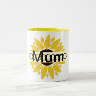 2 Couleurs Tasse à café bicolore Tournesol pour la fête des m