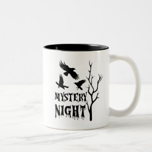 2 Couleurs Tasse à café corbeau gothique nuit mystérieuse