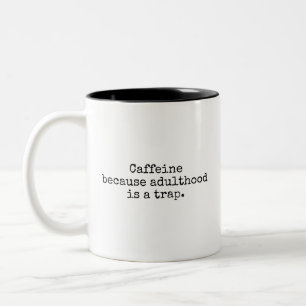 2 Couleurs Tasse à café « Devenir adulte est dur »