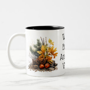2 Couleurs Tasse à café élégante automne bicolore