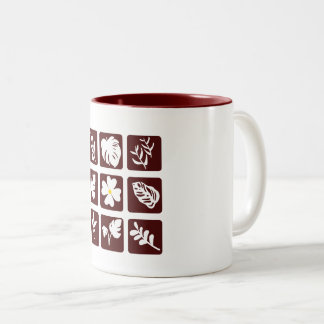 2 Couleurs Tasse à café en céramique à feuille minimaliste