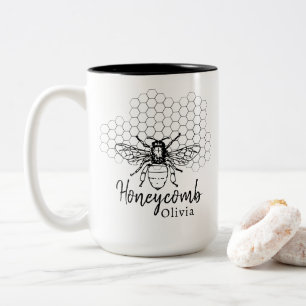 2 Couleurs Tasse à café en nid d'abeille personnalisée
