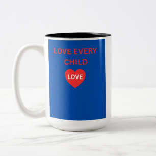 2 Couleurs Tasse à café Love Every Child Heart Inspirante