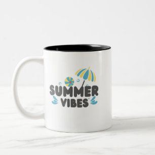 2 Couleurs Tasse à café Summer Vibes Tasse parapluie de pla