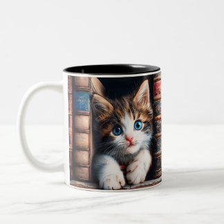 2 Couleurs Tasse à café, thé, cacao en céramique | Chat calic