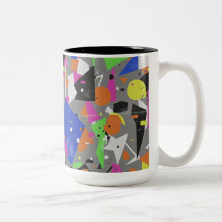 2 Couleurs Tasse à deux tons abstraite chaotique | Recouvreme