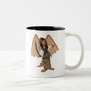 2 Couleurs Tasse à deux tons de dragon de pirate