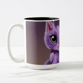 2 Couleurs Tasse à deux tons pourpre de Kitty