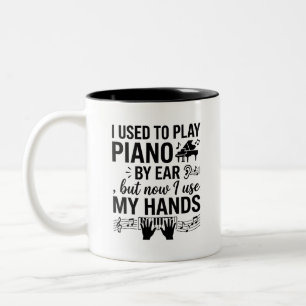 2 Couleurs Tasse à main de piano surprise bicolore
