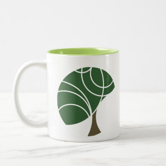 2 Couleurs Tasse abstraite d'arbre