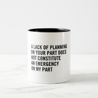 2 Couleurs Tasse agressive passive de planification
