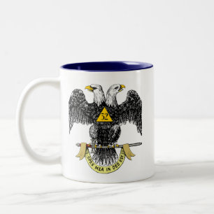 2 Couleurs Tasse Aigle Noir 32e Degré Rite Écossais