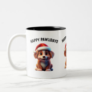 2 Couleurs Tasse Amoureux des chiens - Joyeux Pawlidays