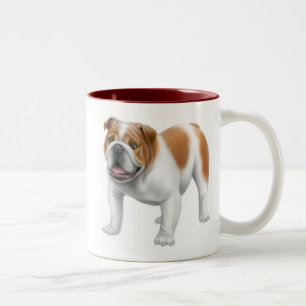 2 Couleurs Tasse anglaise de bouledogue