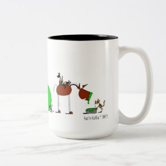 2 Couleurs Tasse animale mignonne de bande dessinée