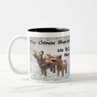 2 Couleurs Tasse antique de chiens