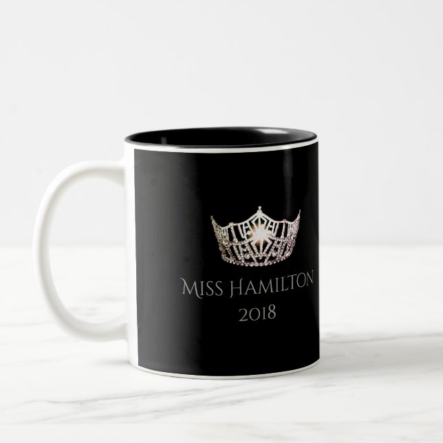 2 Couleurs Tasse argentée nommée faite sur commande de (Gauche)