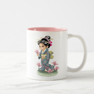 2 Couleurs Tasse asiatique de fille