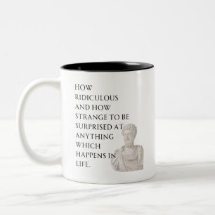 2 Couleurs Tasse avec citation de Marc Aurèle