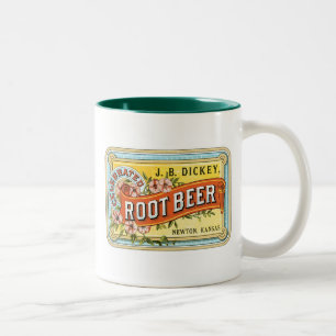 2 Couleurs Tasse avec la conception vintage de bière de