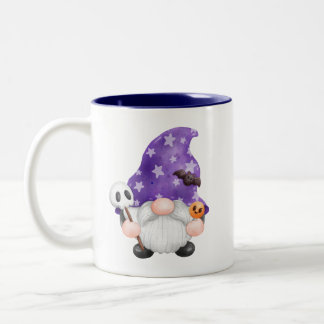 2 Couleurs Tasse bicolore de gnome sorcier Halloween mignon