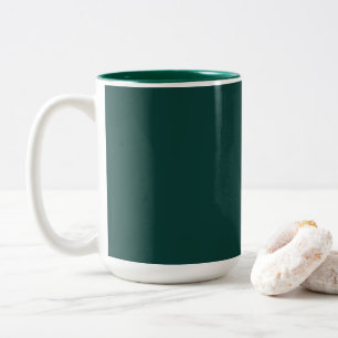 2 Couleurs Tasse bicolore élégante en finition vert chasseres