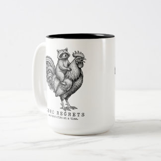 2 Couleurs Tasse bicolore Raton laveur Coq Cadeau drôle
