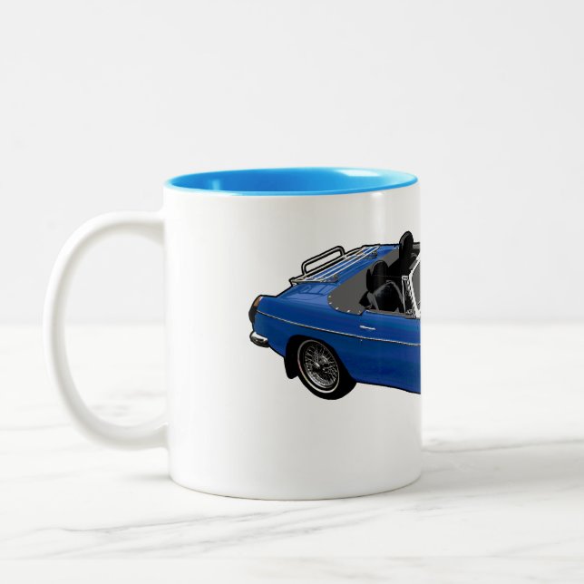 2 Couleurs Tasse bleue de roadster (Gauche)