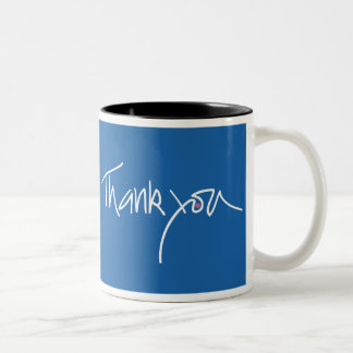 2 Couleurs Tasse bleue turquoise de coffe de Merci