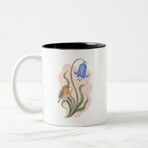 2 Couleurs Tasse Bluebell et Rouge-gorge