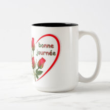 Tasse Bonne journée avec Rose