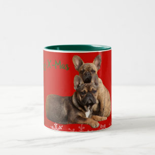 2 Couleurs Tasse Bouledogue français Noël