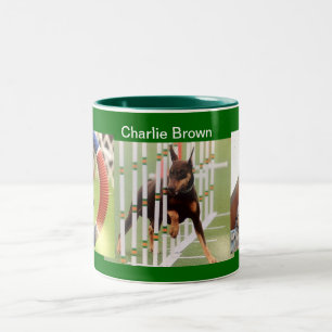 2 Couleurs Tasse Brown de dobermann de Charlie