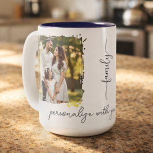 2 Couleurs Tasse Cadeau Souvenir de Photo de Famille Personna