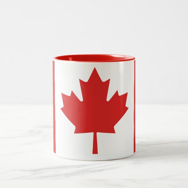 2 Couleurs Tasse canadienne de drapeau (Centre)