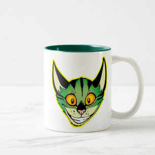 2 Couleurs Tasse Chat de Dessin Animé Fluorescent