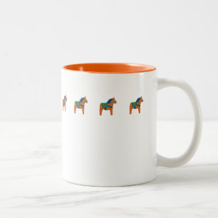 2 Couleurs Tasse Cheval Orange