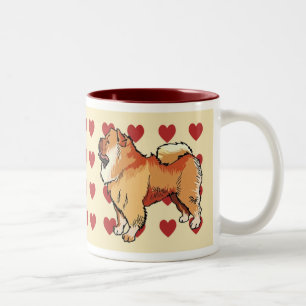 2 Couleurs Tasse - chiens de bouffe de bouffe d'amour d'I