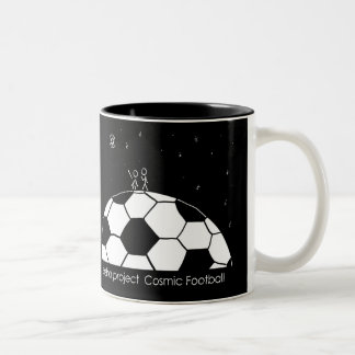 2 Couleurs Tasse cosmique du football - illustration d'amour