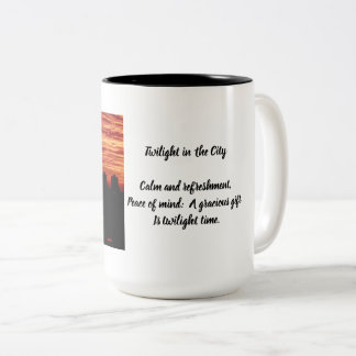 2 Couleurs Tasse Crépuscule en Ville