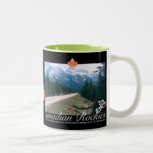 2 Couleurs Tasse cyan rouge d'anaglyphe des Rocheuses Canada