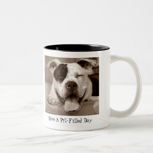 2 Couleurs Tasse d'amants de Pitbull (Droit)