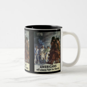 2 Couleurs Tasse d'Américains - Première Guerre Mondiale