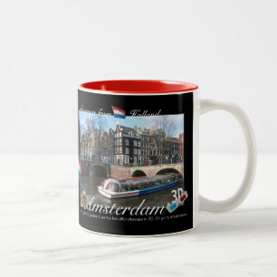 2 Couleurs Tasse d'anaglyphe d'Amsterdam Hollande 3D