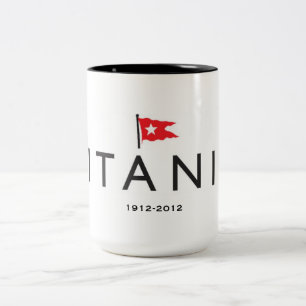 2 Couleurs Tasse d'anniversaire de Titanic 100th avec le logo