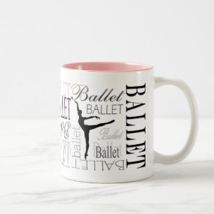 2 Couleurs Tasse d'arabesque avec l'accent rose